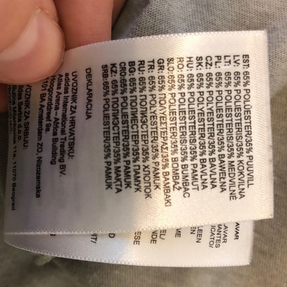 2/$15 Adidas - Men’s Gray Short Sleeve Workout T-Shirt Athletic Tee Large - Picture 7 of 8